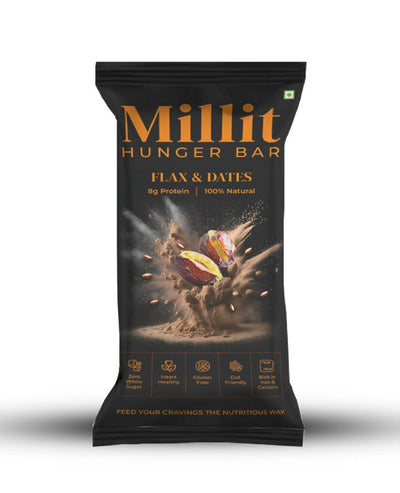 Millit HUNGER BAR Flax & Dates (Pack of 12)