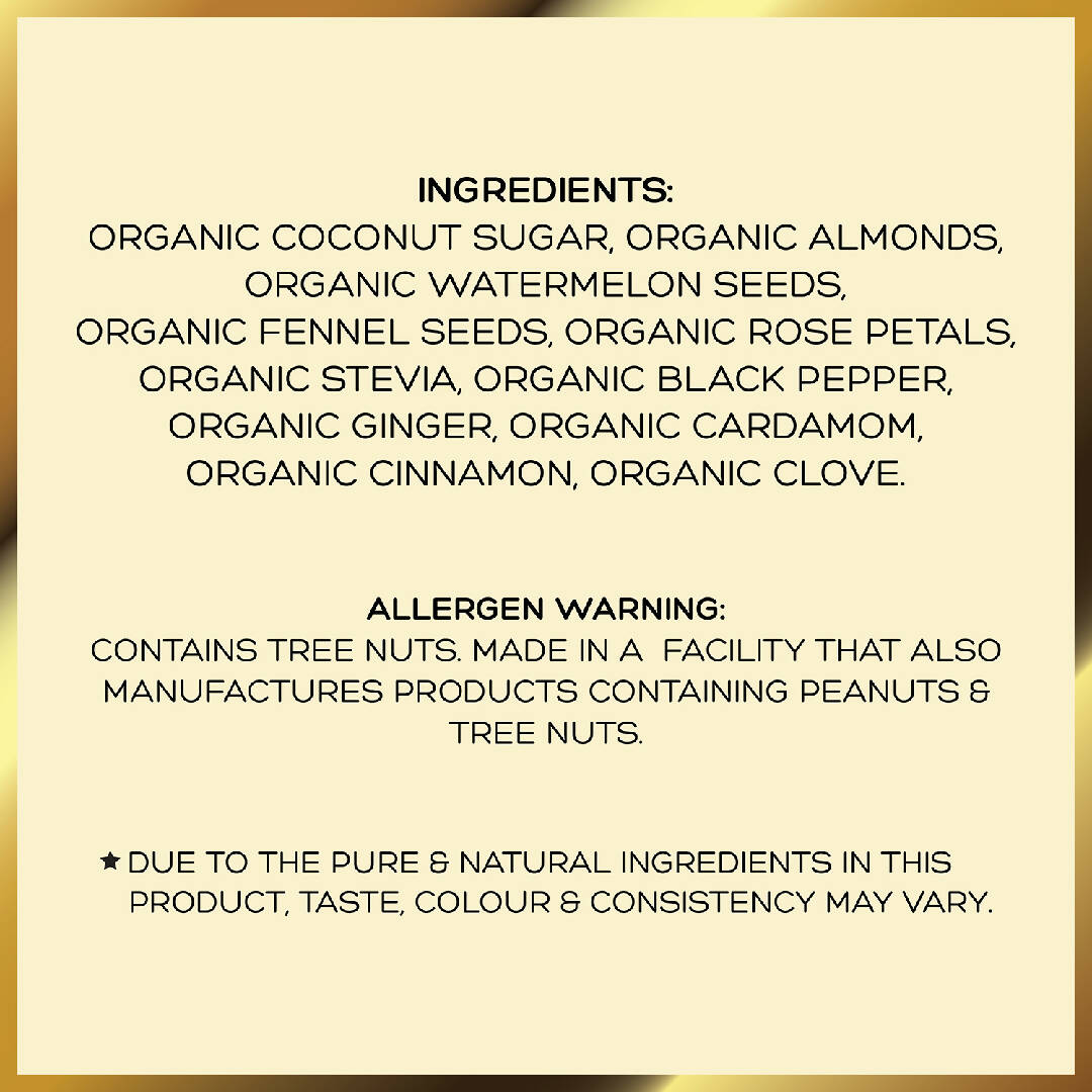 Organic Thandai Instant Drink Premix (Sugar-Free, Organic, Ultra-Low GI, Vegan, Diabetes and Keto-Friendly, No Emulsifier Antioxidant and Tasty) - 100g