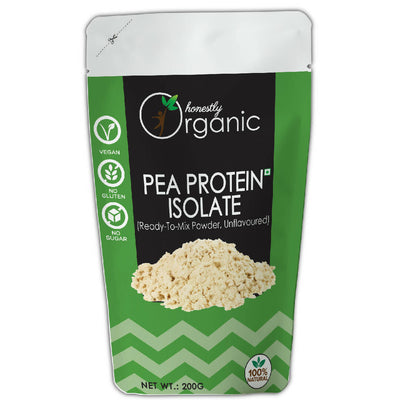 Honestly Organic Plant Based Pea Protein Powder - Unflavoured Protein Isolate: 80% - 200g