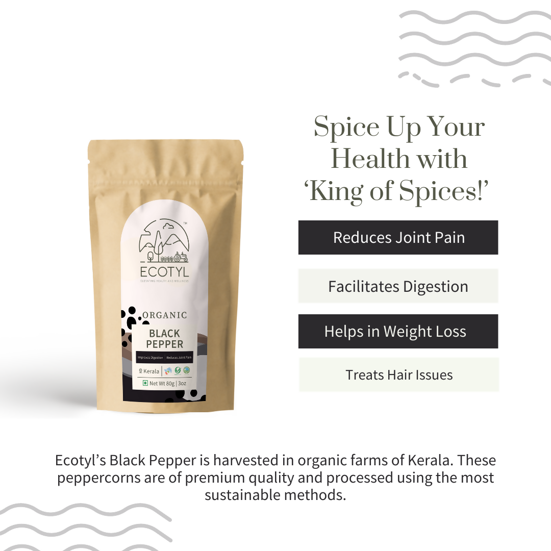 Ecotyl Organic Black Pepper - 80 g