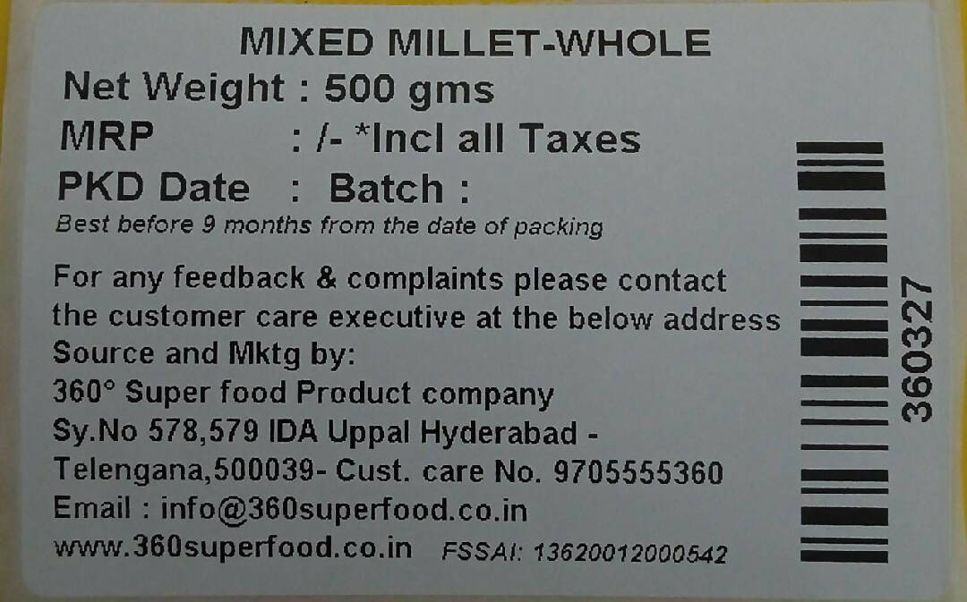 Mixed Millet -Whole