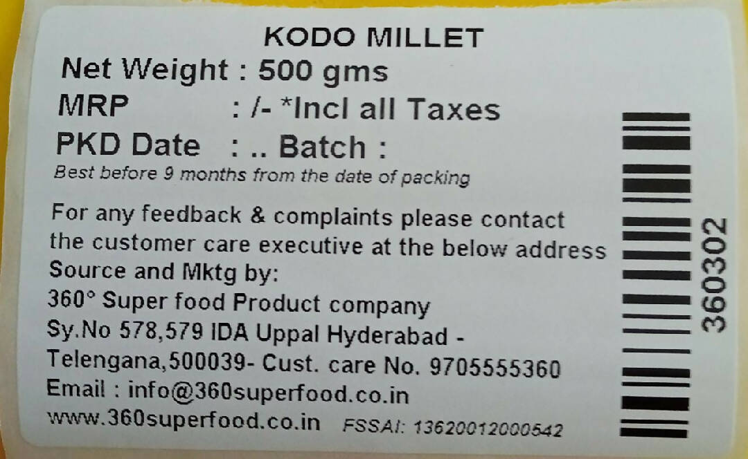 Kodo Millet -Whole