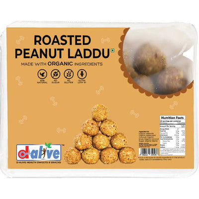 Roasted Peanut Laddu/Ladoo - 250g (20 Servings) - (Sugar-Free, Low Carb, High Protein, Diabetes and Keto-Friendly) - Nutrient-Rich and Healthy Indian Sweets