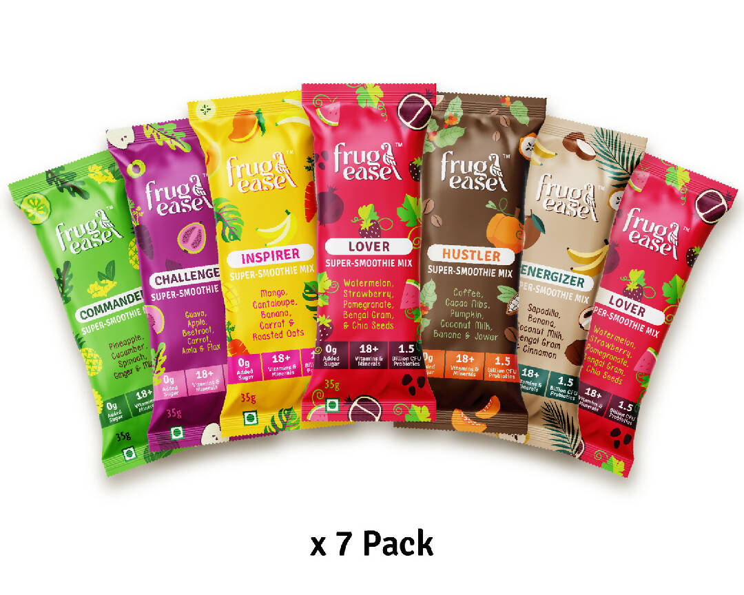 Frugease Super Smoothie Mix | Assorted Pack of 15