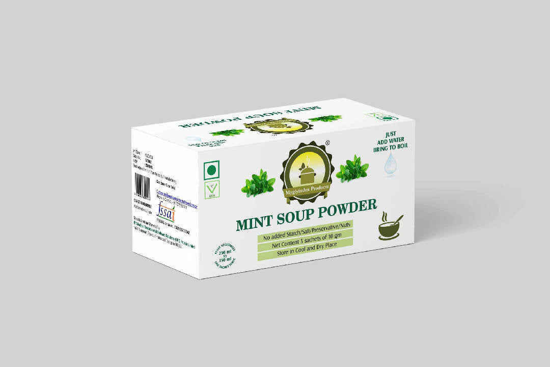 Mint Leaves Soup|Pack of 5|10g Each|Ready To Cook Soup Powder|