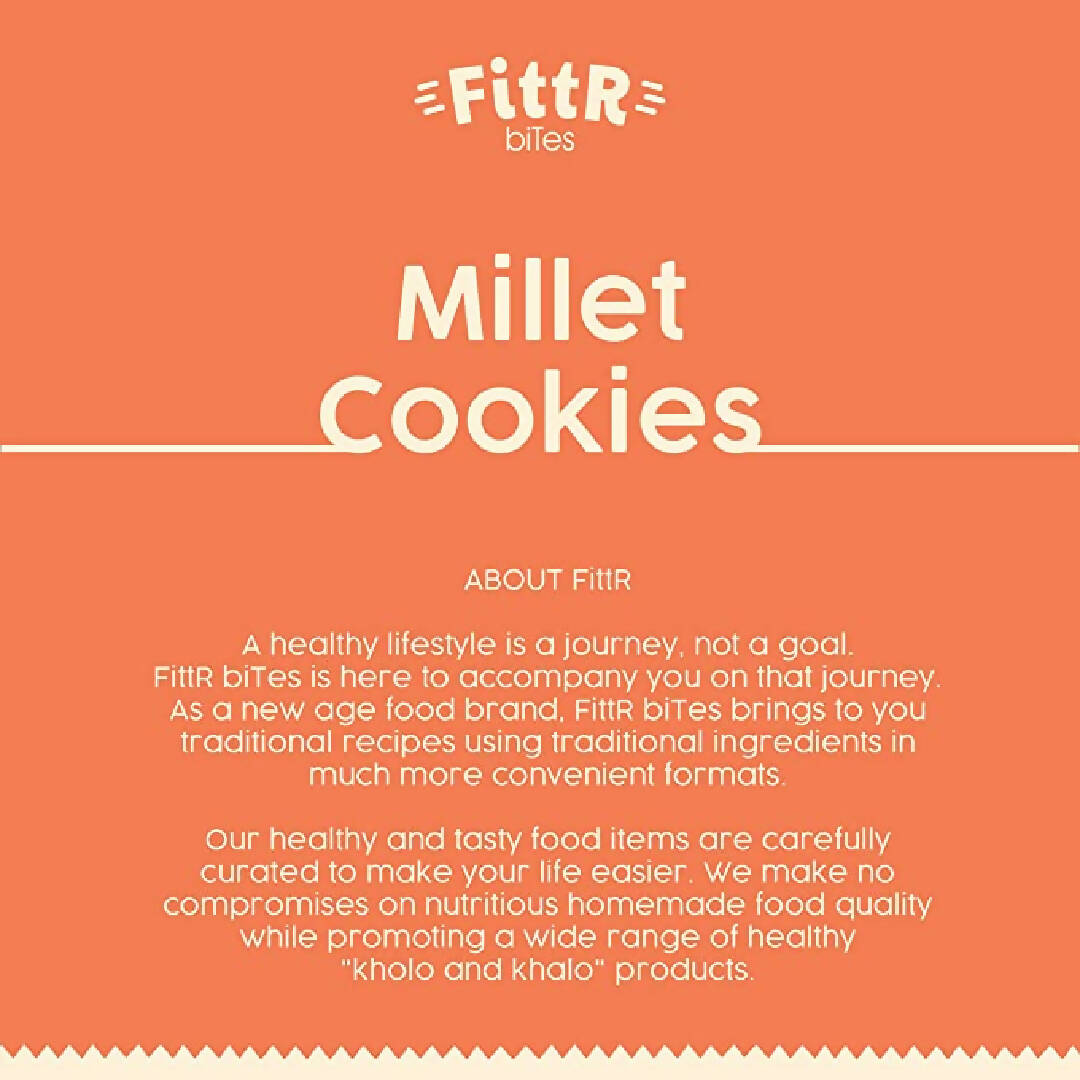 FittR Bites Multi Millet Cookies - Pack Of 4, 100 Gms Each Pack
