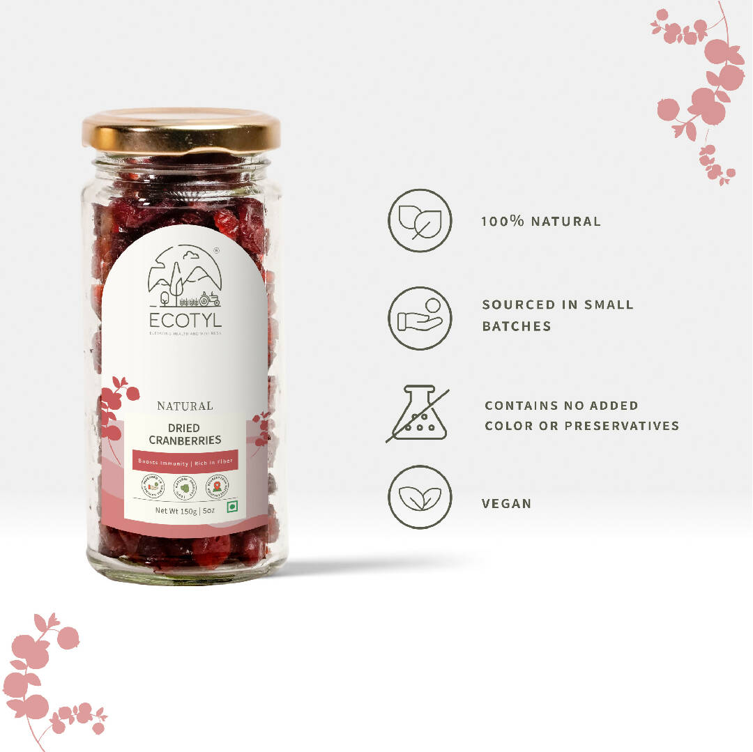 Ecotyl Natural Dried Cranberries - 150g