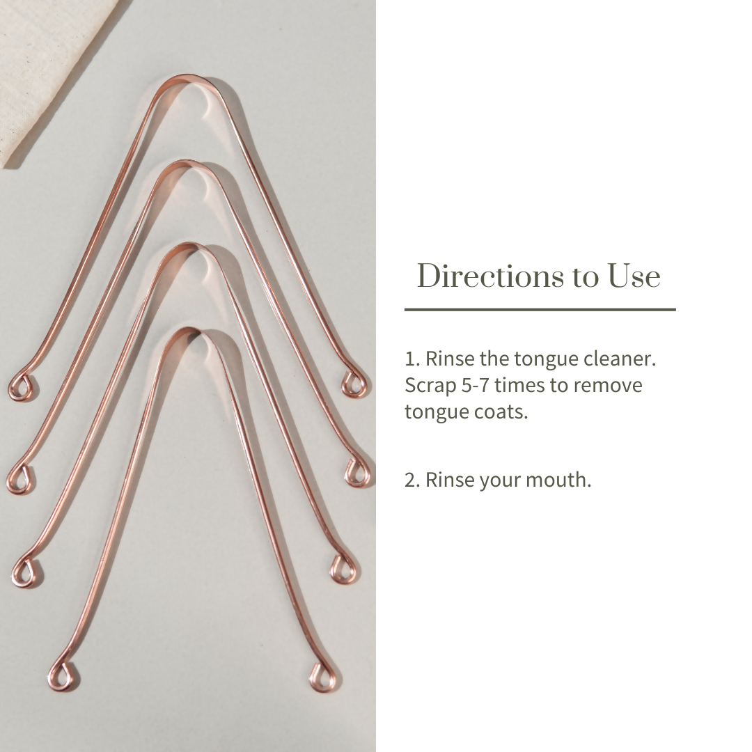 Ecotyl Copper Tongue Cleaner - Set of 4 (4 Pc)