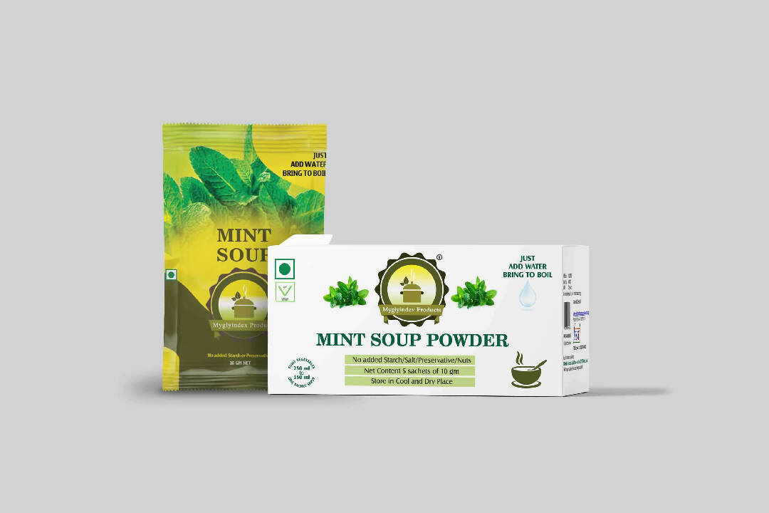Mint Leaves Soup|Pack of 5|10g Each|Ready To Cook Soup Powder|