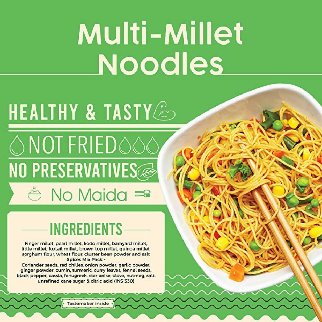 FittR Bites Multi Millet Healthy Noodles | No Maida | Not Fried | Pack of 2