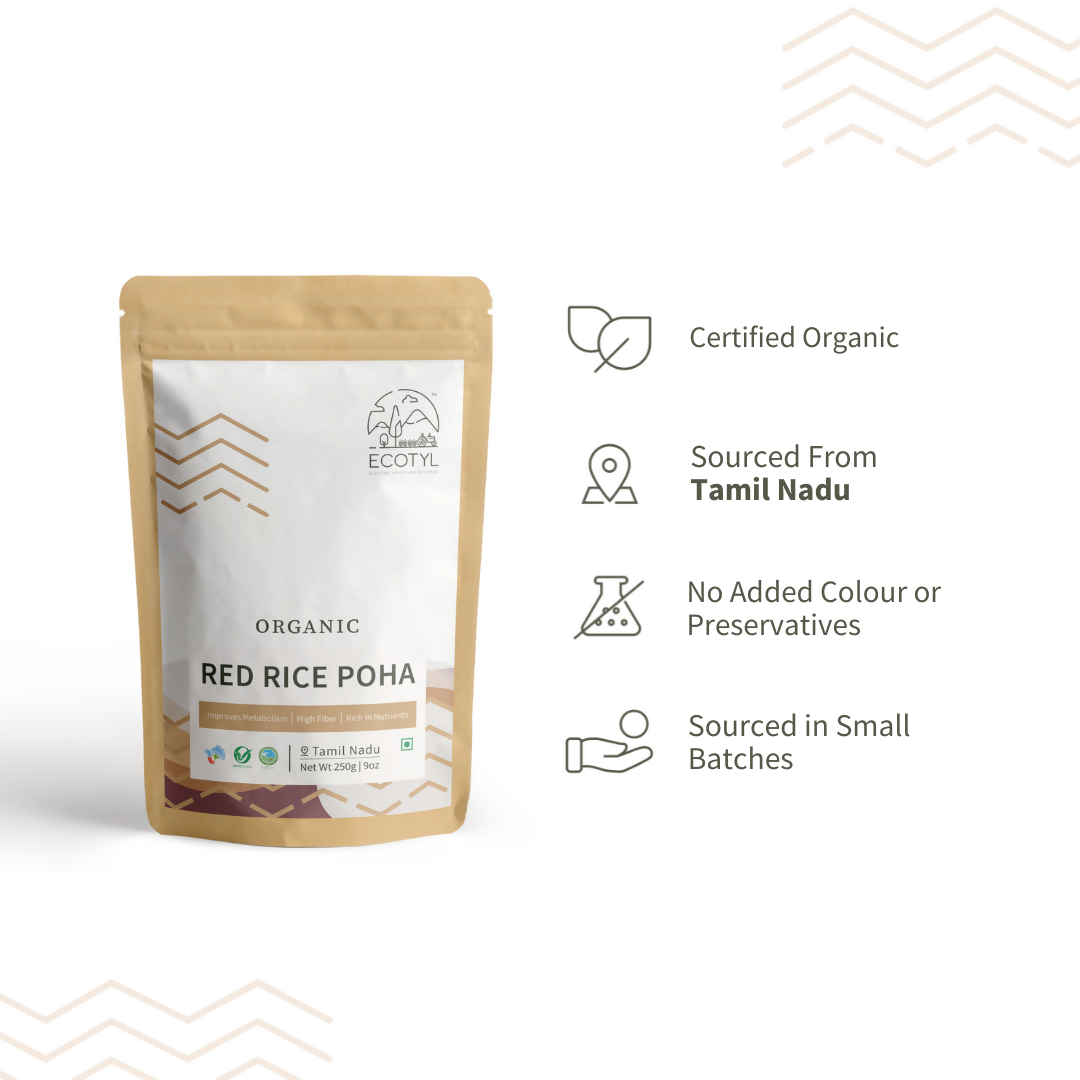 Ecotyl Organic Red Rice Poha - 250g