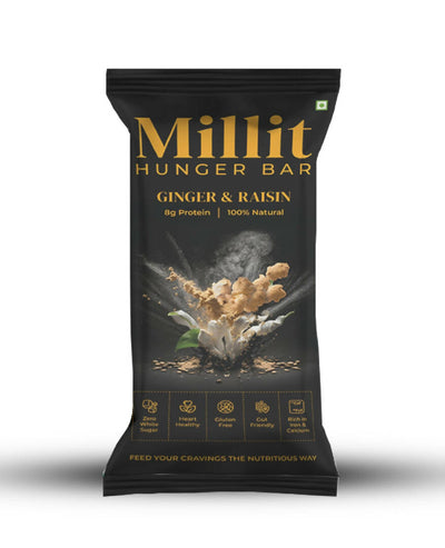 Millit HUNGER BAR Giner & Raisin (Pack of 12)