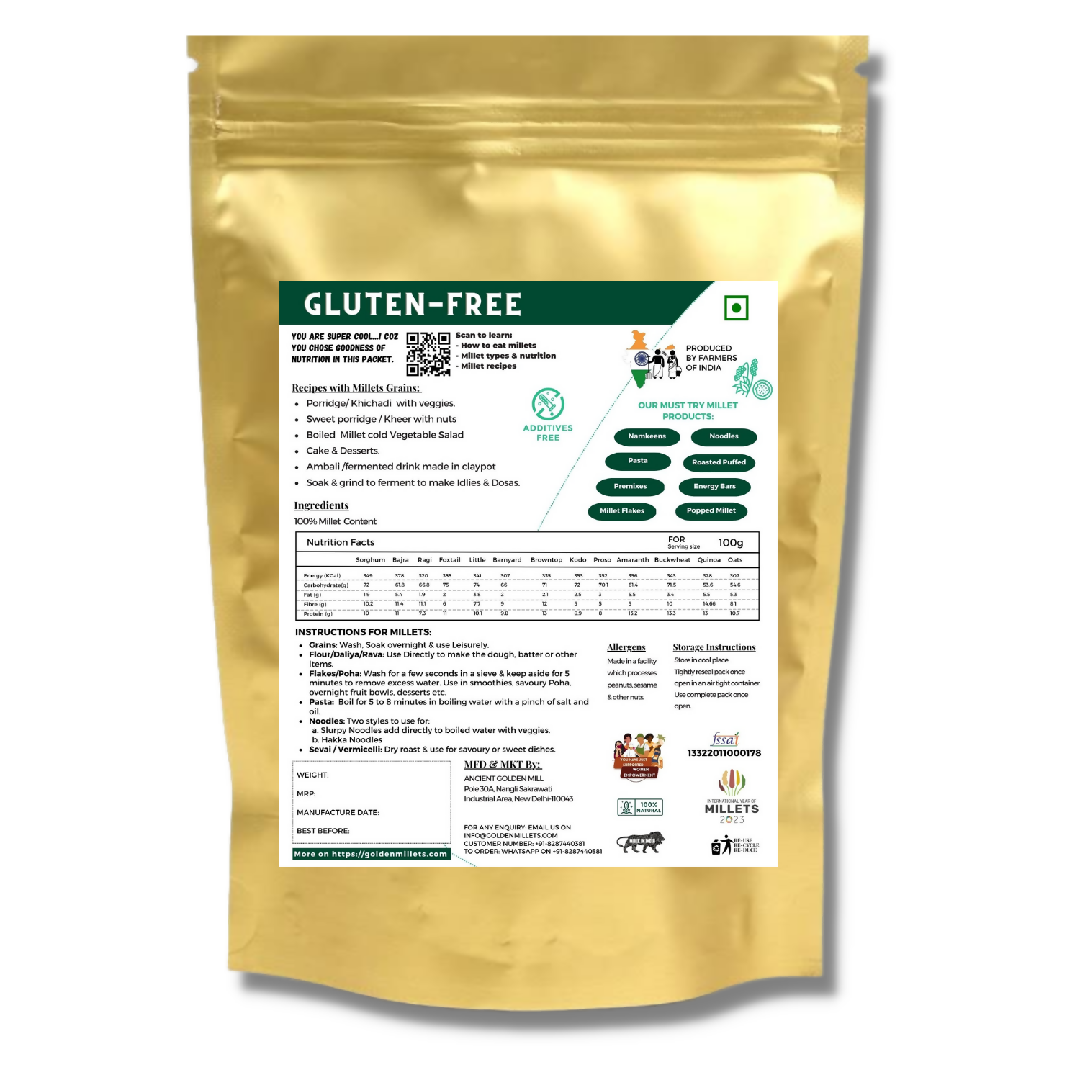 Golden millets Ragi flour ,high protein & fiber flour (500gm,Pack of 2)